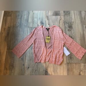 Pink Open-Knit Women's Sweater size medium NWT 80 park